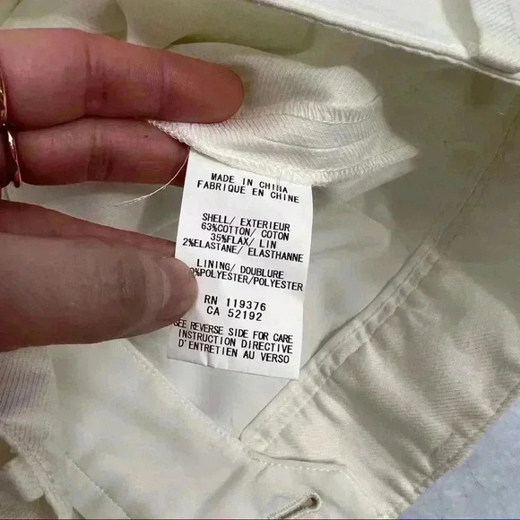 HELMUT LANG Womens Hem Zip Stretch White Dress Pants Sz 10 Career Bussiness Work - Picture 12 of 13